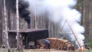 Охота и Рыбалка 2026 в Тайге ЖИЗНЬ ОТШЕЛЬНИКА ЧАЙ из БЕРЕЗОВОЙ ЧАГИ Суп Из ПАПОРОТНИКА СТРАУСНИКА 24