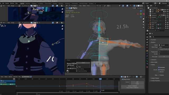 Coloso - A to Z of NPR Animation in Blender 16-3. Modeling & Rigging Practice - Body 4