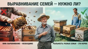 Выравнивание пчелосемей — миф или необходимость? Разоблачение от Кашковского