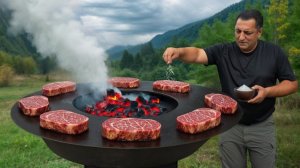 Готовим стейк Вагю на гриле в кофе и шоколаде. Потрясающе вкусно.