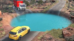 Автомобили против гигантского кратера и гигантской ямы — BeamNG Drive — 🔥 ULTIMATE Edition