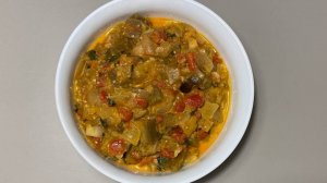 Сытное овощное рагу с баклажанами