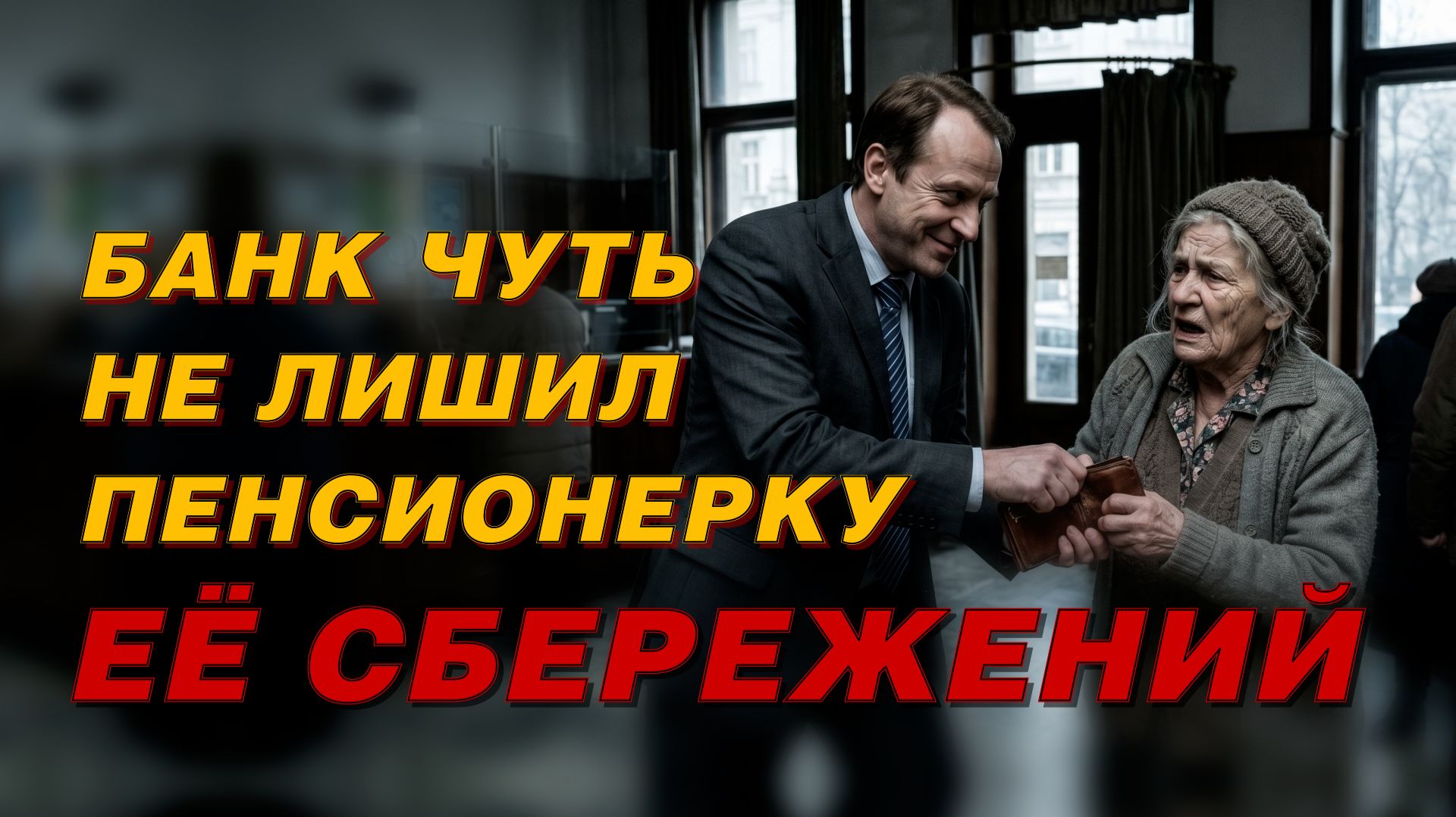 БАНК ЧУТЬ НЕ ОГРАБИЛ ПЕНСИОНЕРКУ смотреть онлайн