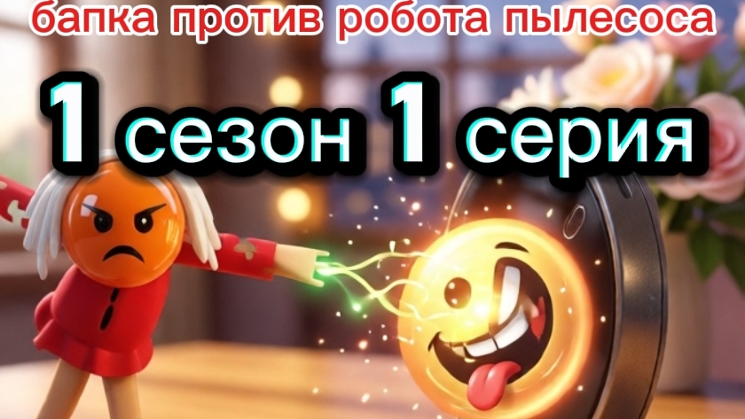бапка 🆚 робота пылесоса. кто победит? 😱😱😱. 1 сезон 1 серия 😀 смотреть онлайн