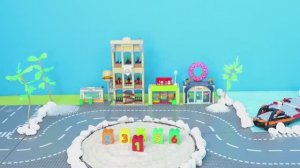 Игрушечные машинки для детей вертолёт, пожарная, эвакуатор, грузовик— детское видео‑игрушка