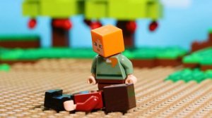 Стив и Алекс тестируют хак по созданию лабиринта-ловушки -Lego, детям анимация Minecraft