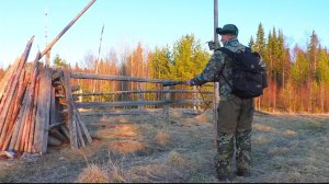 ОХОТА НА МЕДВЕДЯ. ИДУ ПОСМОТРЕТЬ ВСË ЛИ НА МЕСТЕ У ПРИВАДЫ. ФОТОЛОВУШКА ОТКЛЮЧИЛАСЬ.
