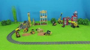 Игрушечные экскаваторы, контейнеровозы, тракторы, поезда, пожарные машины  для детей