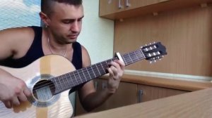 красивый закат на гитаре