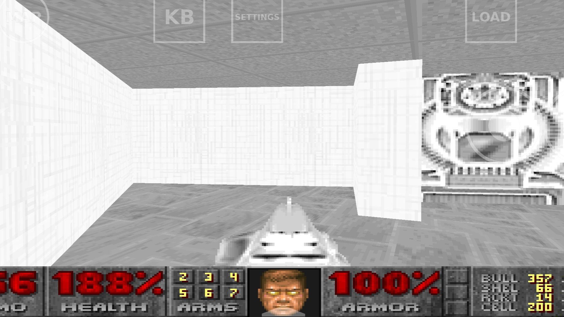 Zorf1.wad map. As first map — entring, entryway e1m1