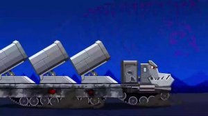 277. Tank Battle Mega Battle of Train Missile Launch tank and Kaput Groot Tank   Мультики про танки