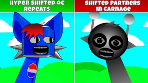 Sprunki Hyper Shifted OC Repeats Shifted Партнёры В Carnage Фанатский Мод