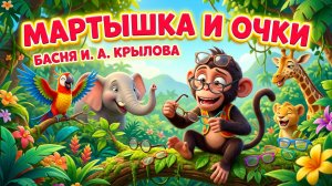 Басня «Мартышка и очки» — Иван Крылов | Поучительная басня для детей | Мультфильм смотреть онлайн