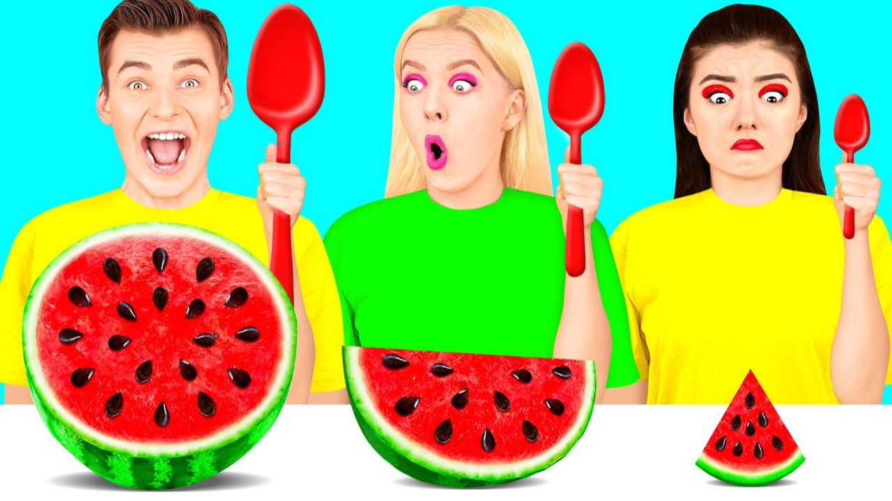 Большая, Средняя и Маленькая еда Челлендж #3 от BooBoom Challenge смотреть онлайн