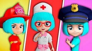 Девочка Полицейский, Доктор и Пожарная + СБОРНИК Lights Kids Детские Песни