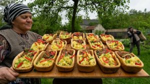 Золотистые хлебные лодочки с мясной начинкой. Жизнь в Азербайджане