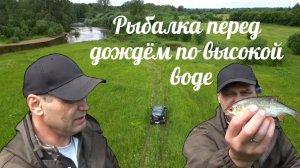 Рыбалка перед дождём по высокой воде.