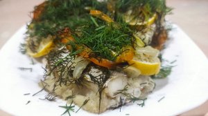 Вкусный запеченный хек