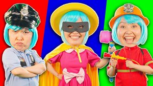 Девочка Полицейский, Доктор и Девочка Пожарный # Lights Kids Детские Песни