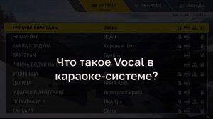 Что такое Vocal в караоке-системе EVOBOX?