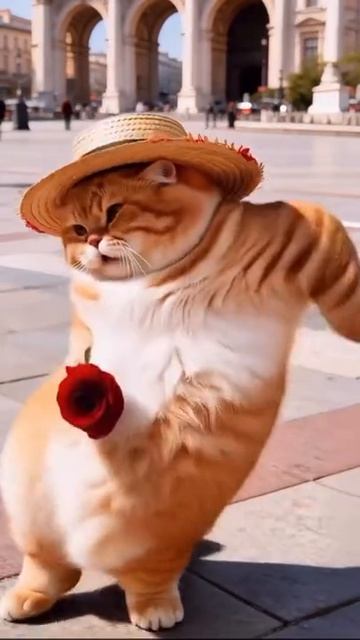 Кот танцует