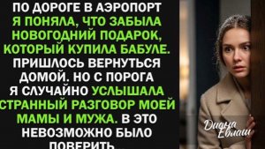 Вернулась из аэропорта за новогодним подарком, но подслушав разговор мамы и мужа!