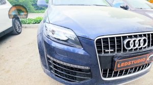Audi Q7 модернизация света фар. Квадриксы Ledstudio