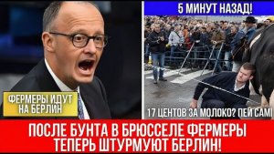 Friedrich Merz В ПАНИКЕ! Alternative for Germany ВСТАЛА НА СТОРОНУ БУНТУЮЩИХ ФЕРМЕРОВ