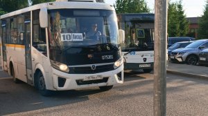 ПАЗ ВЕКТОР НЕКСТ НА 10 МАРШРУТЕ ПОДЪЕЗЖАЕТ К ОСТАНОВКЕ ВЕРХНИЙ ПАСАД В Г.ЗВЕНИГОРОДЕ.