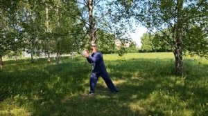 Упражнения с шаром Тайцзи весом 3.0 кг в ландшафтном парке Митино (6)