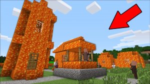 КАК ПОСТРОИТЬ ОГРОМНУЮ ДЕРЕВНЮ ЖИТЕЛЕЙ ИЗ ЛАВЫ В МАЙНКРАФТ | Риколит Minecraft