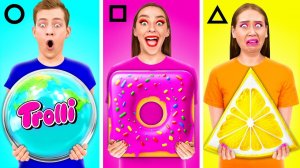Геометрический Челлендж с Едой # Забавные Кухонные Лайфхаки от 4Teen Challenge