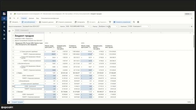 Вебинар "Успешный опыт использования и новые возможности Форсайт. Бюджетирование и консолидация"