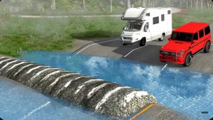 Автомобили против лежачих полицейских, ям и глубокой воды — BeamNG Drive — 🔥 ULTIMATE Edit