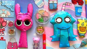 SPRUNKI PINKI 🌸 и AQUA БЬЮТИ ДЕНЬ 🌸 / УХОДОВЫЕ ПРОЦЕДУРЫ / ASMR DIY