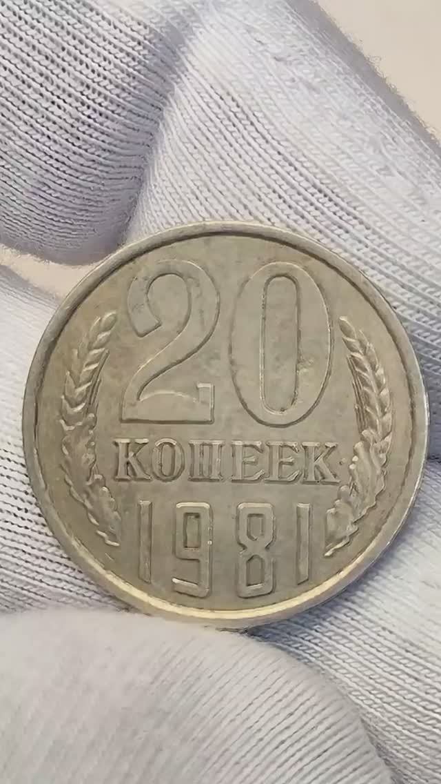 20 копеек 1981 года. СССР. Цена стоимость монеты разновидности #coin #csgo #история