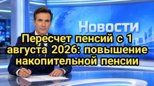 Пересчет пенсий с 1 августа 2026: кому повысят накопительную пенсию