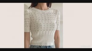Летняя кофточка с  ажурным узором..