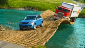 #8: Автомобили против невозможного моста из брёвен в BeamNG Drive!