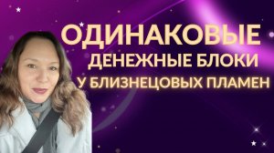 Одинаковые денежные блоки у близнецовых пламен