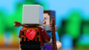 Стив, у тебя голова свиньи! Сумасшедшая замена головы в анимации Lego Minecraft.