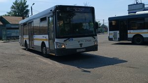 ЛИАЗ 4292.60 НА 67 МАРШРУТЕ ОТЪЕЗЖАЕТ ОТ СТАНЦИИ ГОЛИЦЫНО.