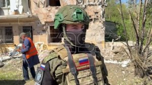 Последствия обстрела в Донецке