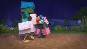 Гонки на пауках - Гонки зомби, цыплят и скелетов (мультфильм по Minecraft)