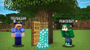 Я НАШЁЛ СЕКРЕТНЫЙ ТАЙНИК ПОЛИЦИИ В МАЙНКРАФТ | Риколит Minecraft