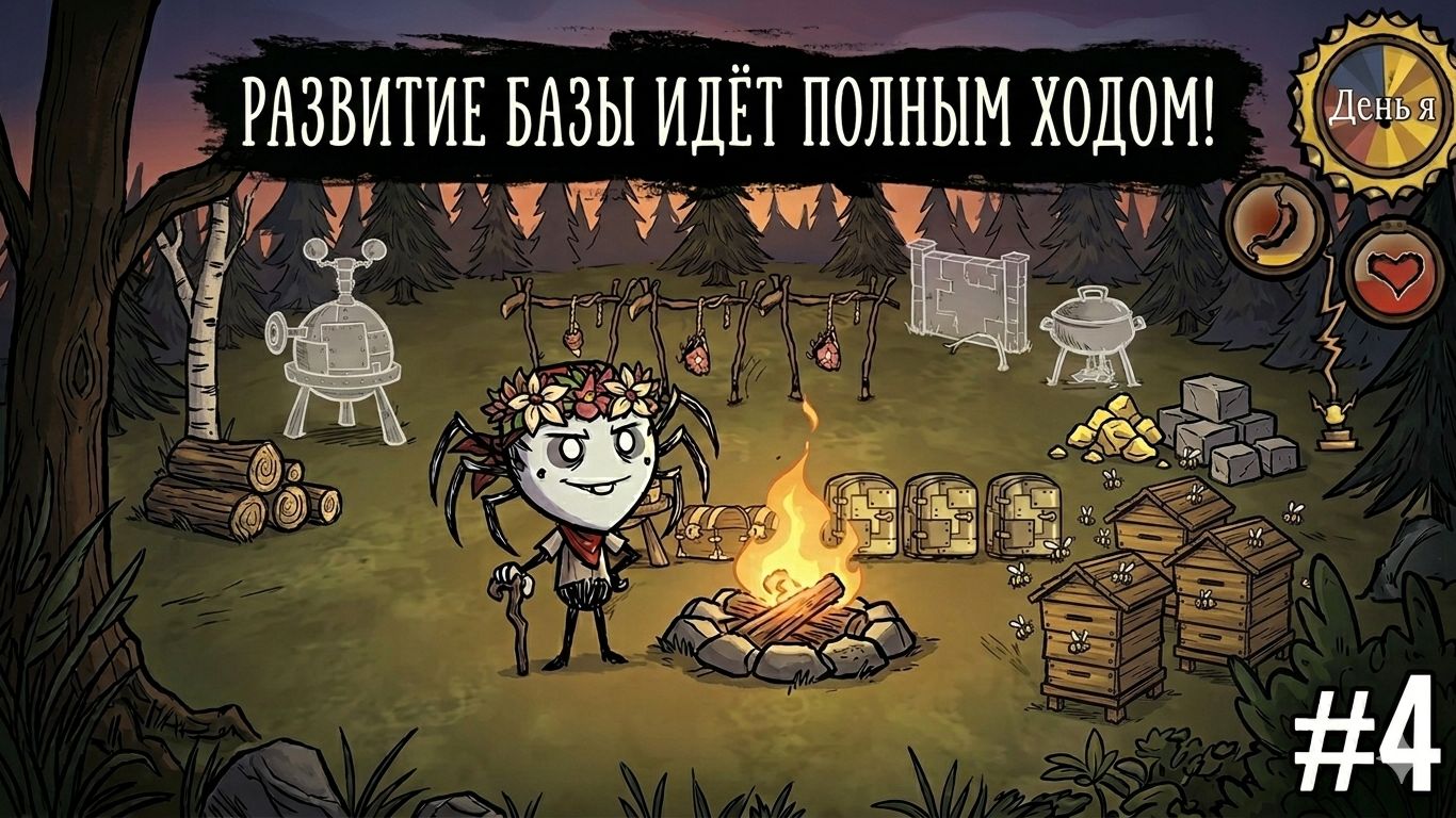 Построил первые ульи! Всё идёт просто отлично! Don't Starve. Выживаем целый год за Webber Pt.4