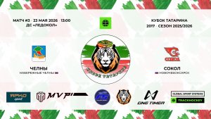 КУБОК ТАТАРИНА 23-24 мая Матч 3 «Челны» г. Набережные Челны - «Сокол» г. Новочебоксарск