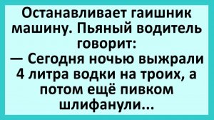 Останавливает гаишник пьяного водителя... | Анекдоты смешные | Юмор