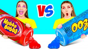 Красная еда vs Синяя еда Челлендж с BooBoom Challenge