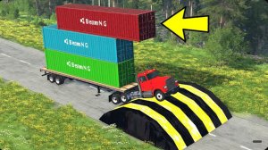 Автомобили против чудовищных лежачих полицейских — BeamNG Drive — 🔥 ULTIMATE Edition: Компиляция